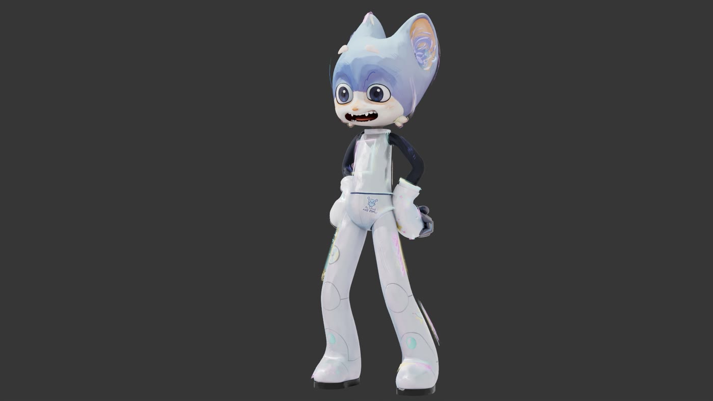 Full body render of Aster