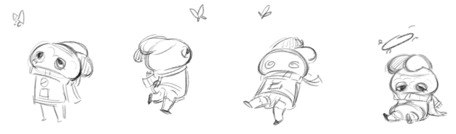 Coco rough pose sketches