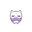 Puff drawn as a pixel-art sprite, facing forward