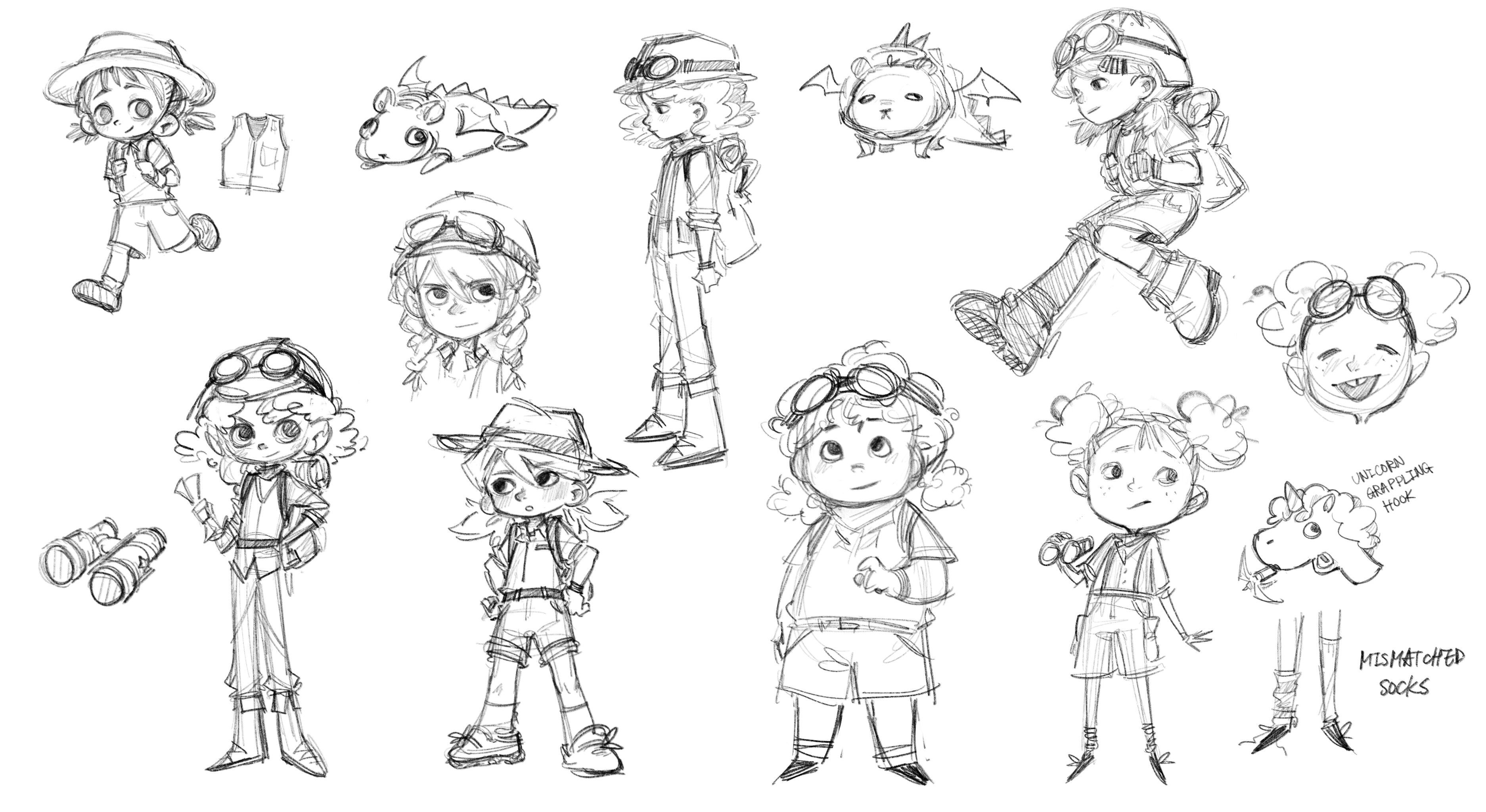 The Hunt for the Hidden Beast — adventurer character designs